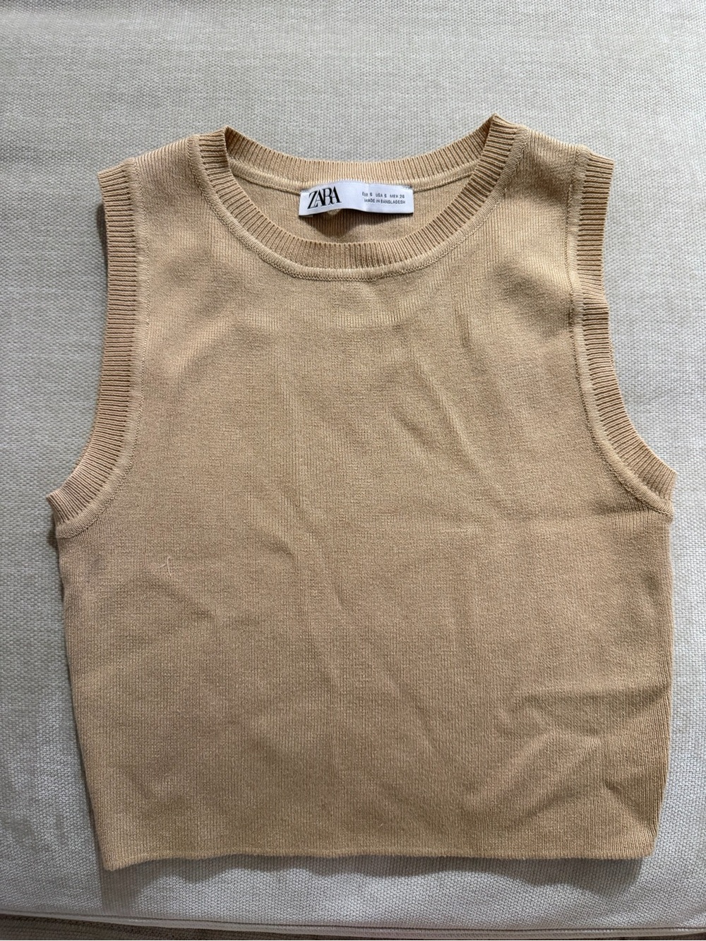 Zara Lightweight Knit Crewneck - Beige